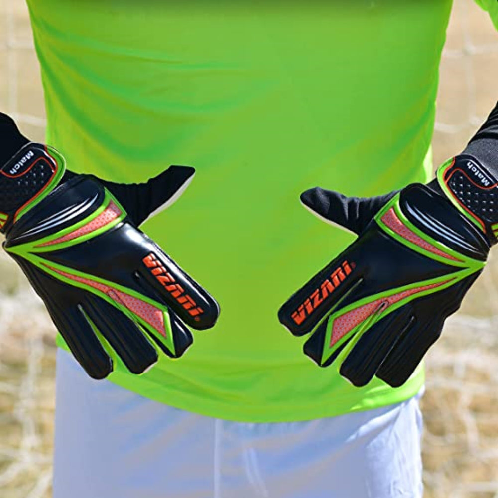 Junior Match Gloves-Black/Green Vizari Sports
