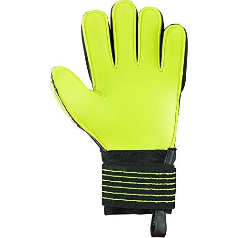 Salerno F.P. Goalkeeper Gloves w/ Finger Support Protection-Black/Yellow/Grey Vizari Sports
