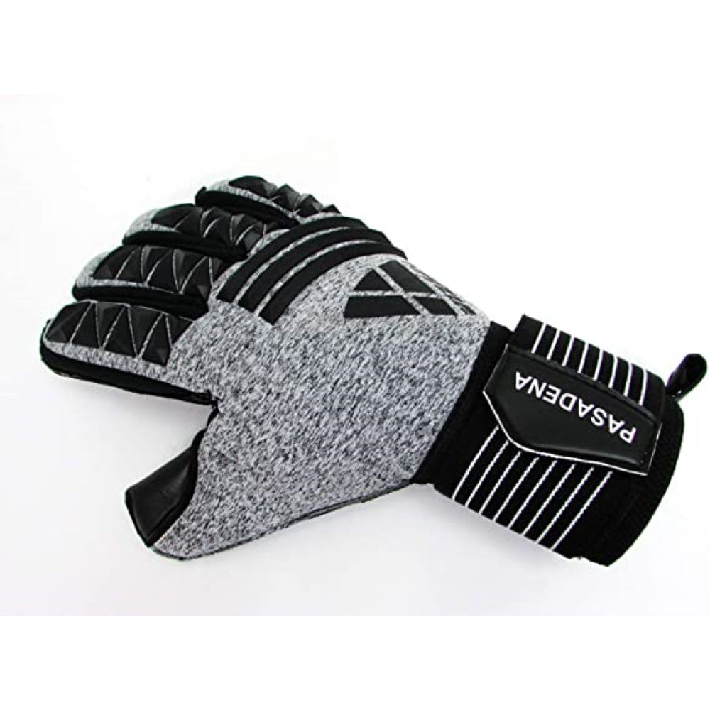 Pasadena F.p. Goalkeeper Gloves w/ Finger Protection-Black/Silver Vizari Sports