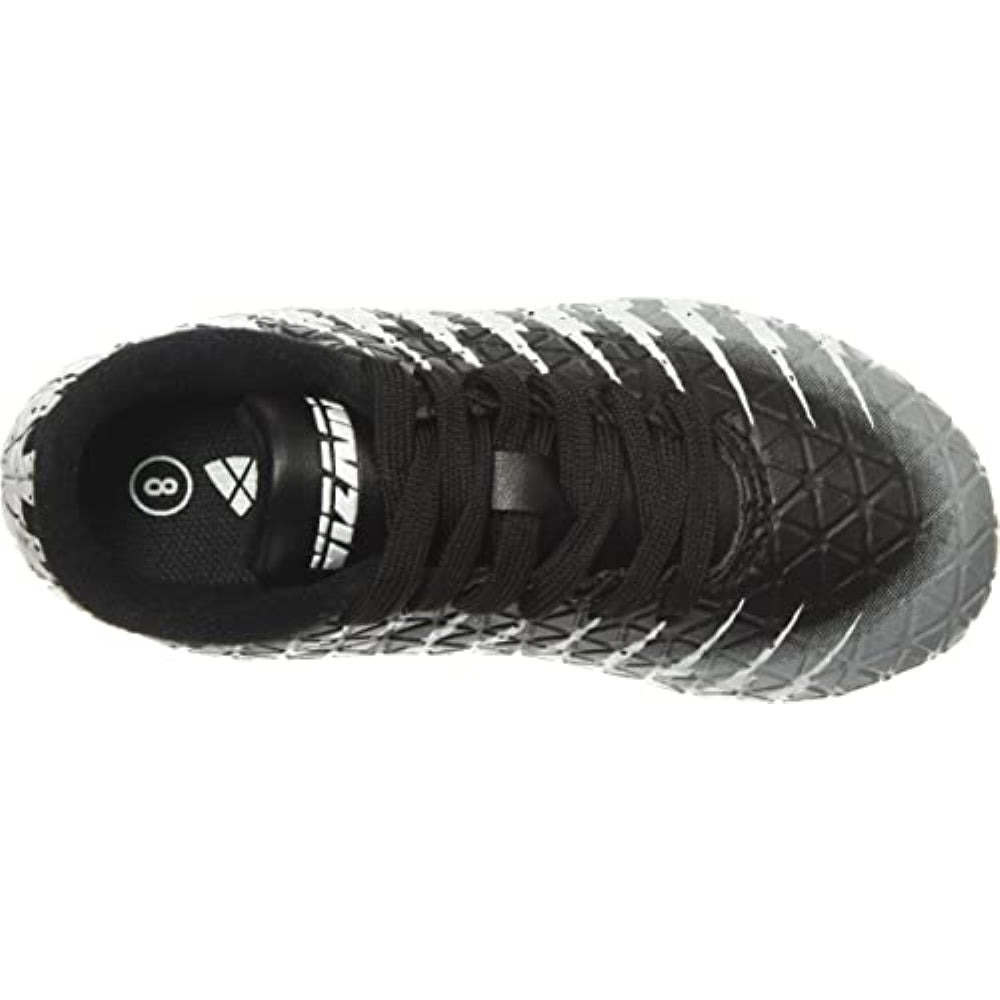 Kids Firm Ground Soccer Cleats – Black/White/Silver