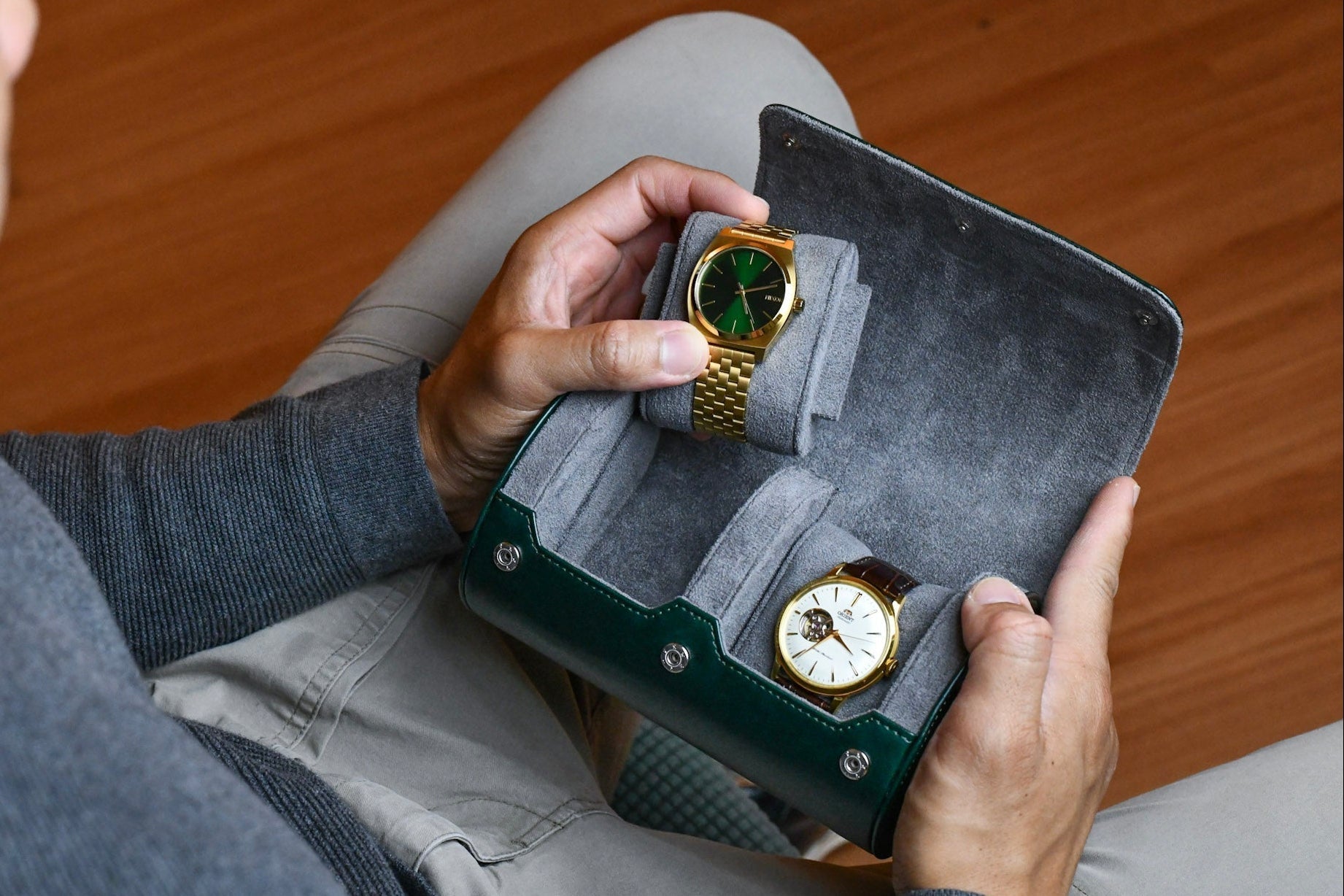 2 Watch Case - Royal Green