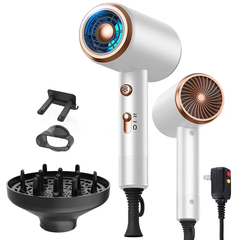 5 in 1 Professional Hair Dryer Powerful with Hot and Cold Air Functionality Thermostatic Electric Hair Drye for Smooth Hair Tool FLIPSTYLEZLLC