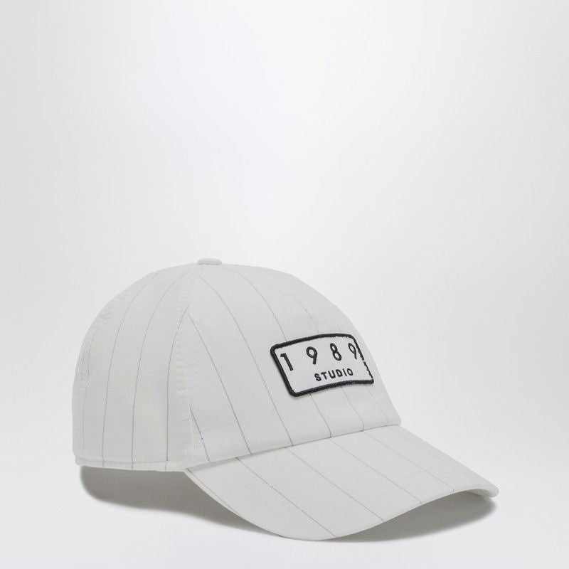 1989 STUDIO Striped Baseball Cap with Adjustable Velcro Strap