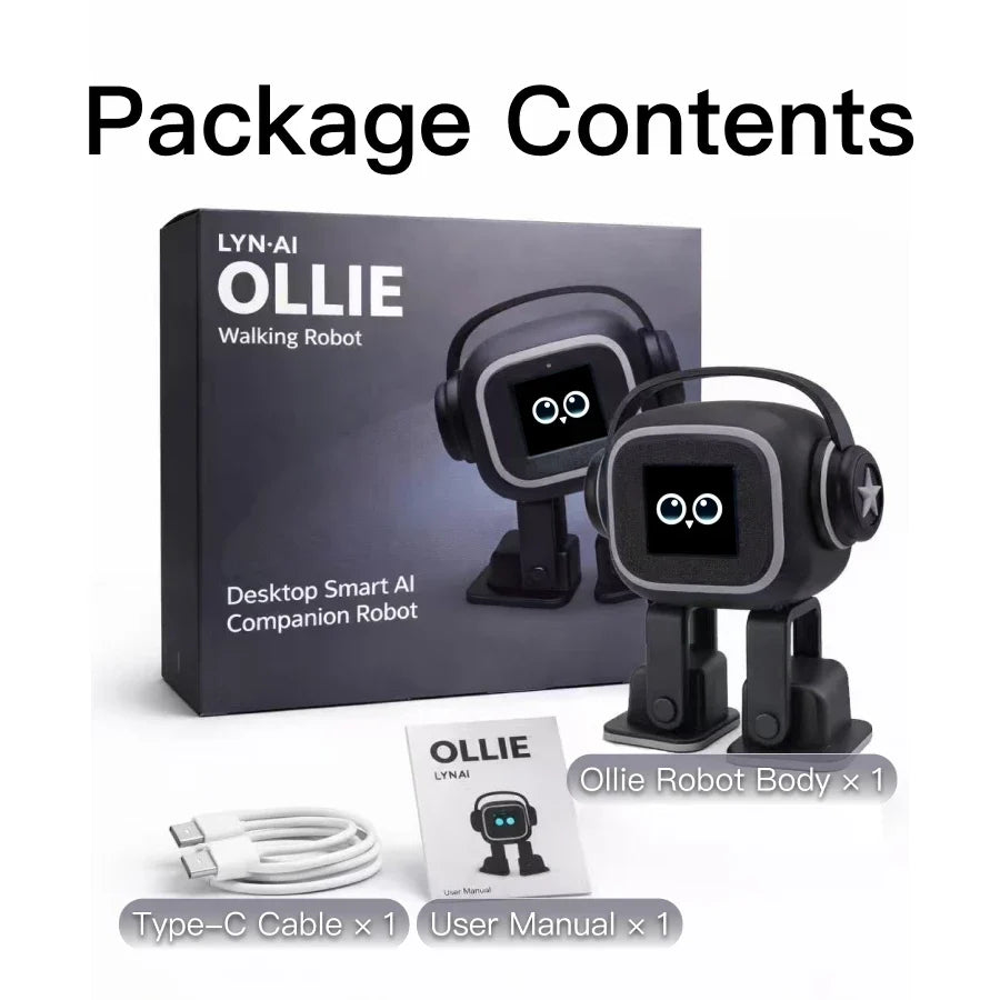 AI Chatbot Companion Robot | Voice Control, Emotional Interaction, Singing & Dancing, Emoji Display, Personalized Smart Toy Gift FLIPSTYLEZLLC