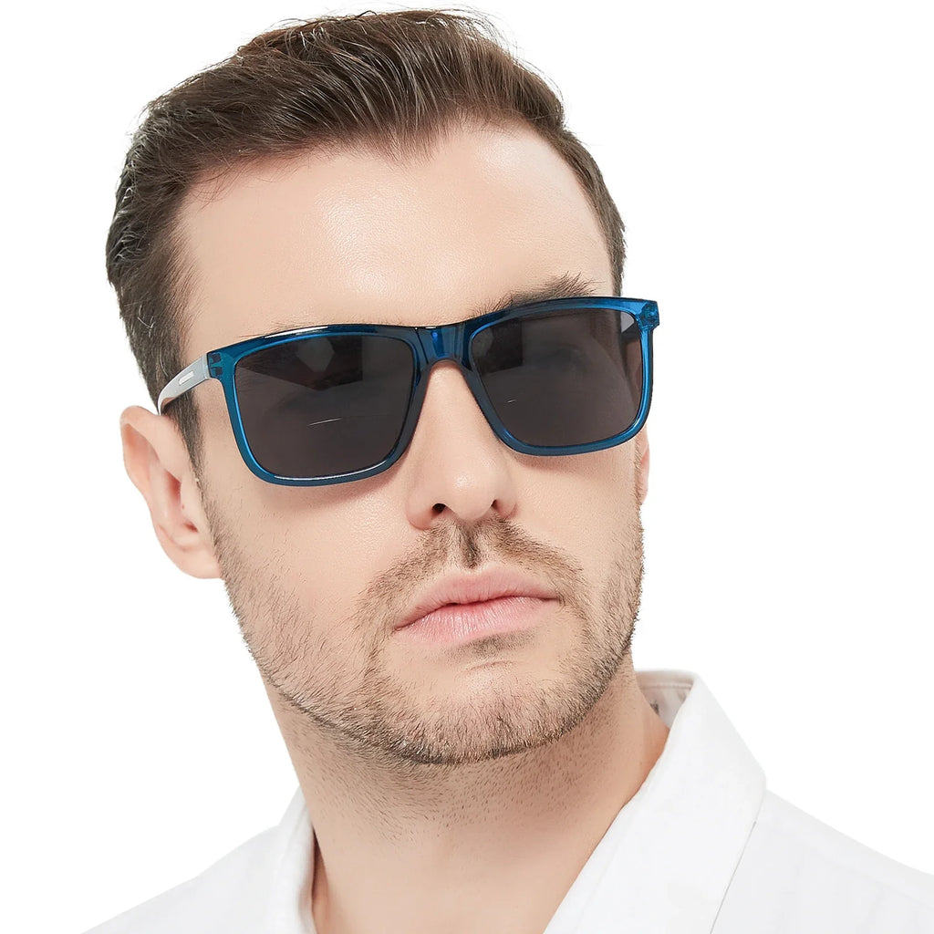 MARE AZZURO Large Square Sunglasses Reading Glasses For Men Optical Eyeglasses Frame Hyperopia Reading Glasses