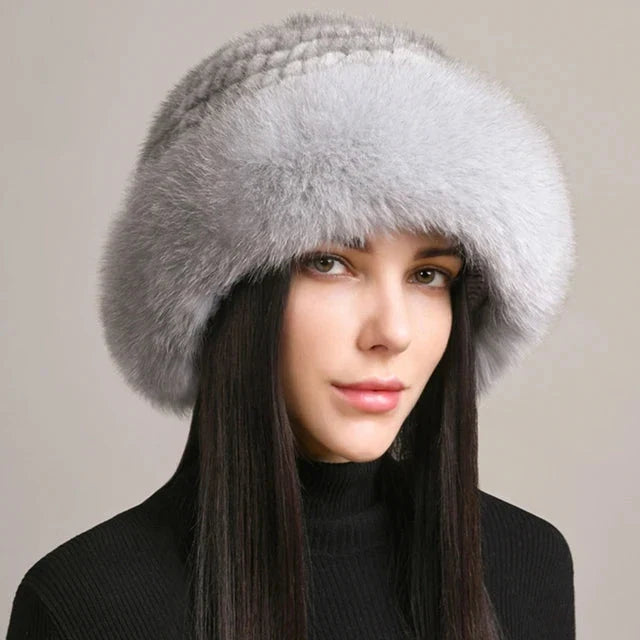 Women’s Faux Fur Knit Beanie FitiqueFit