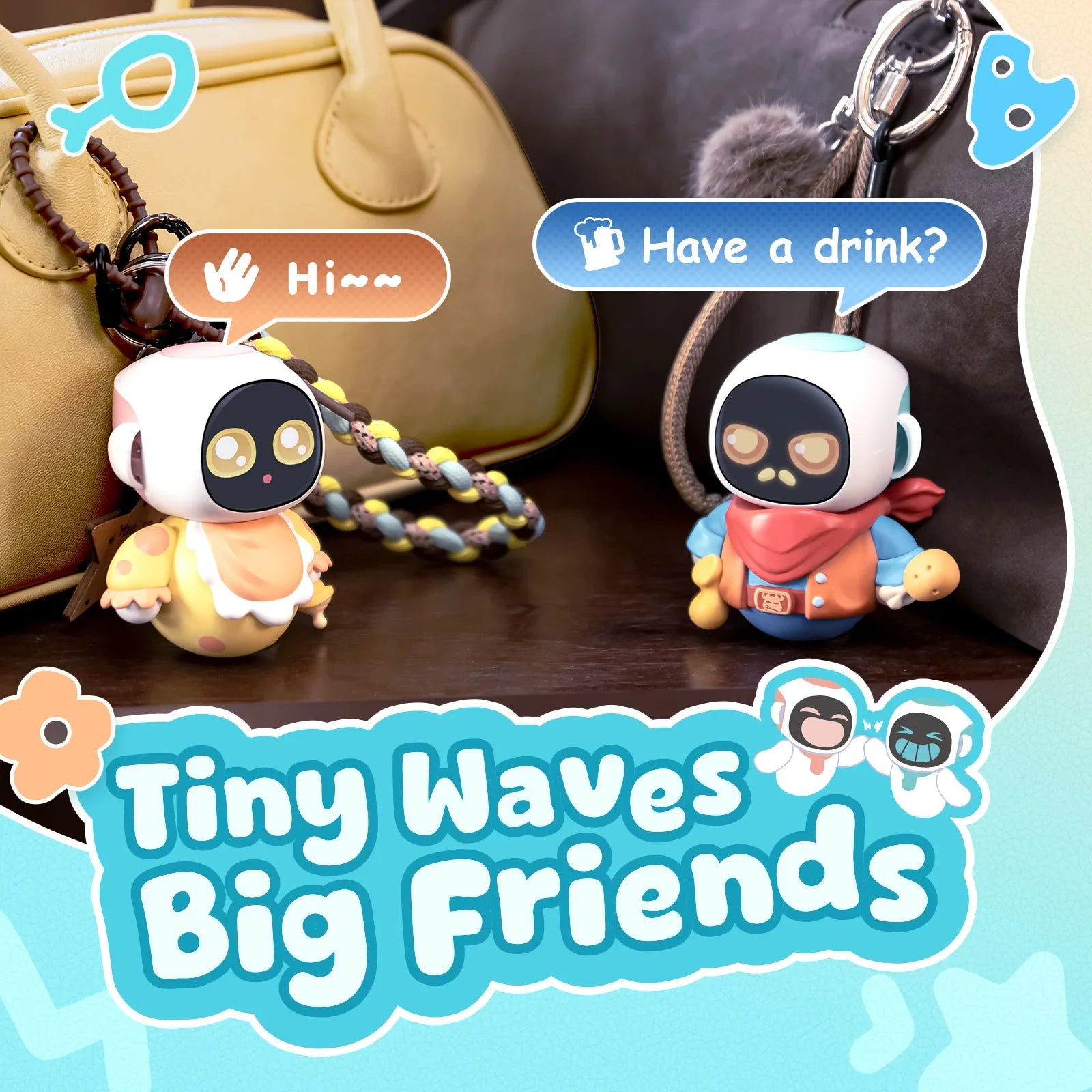 Eiliko Aquamarine – Tiny AI Charm Robot with Voice Chat, Emotional Responses, Themed Body Swap, Outfit-Matching, Perfect Companion for Couples, Best Friends & Kids FLIPSTYLEZLLC