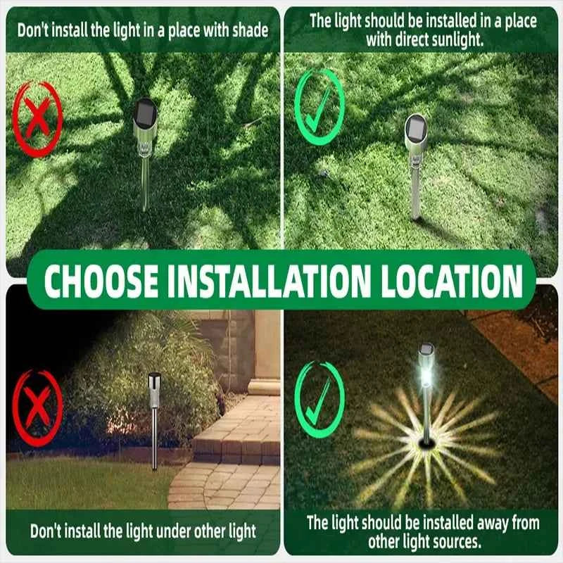 10-Pack Solar Outdoor Lights Garden Lanterns