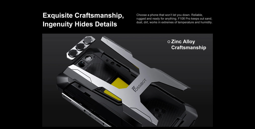 FOSSIBOT F106 PRO MTK G85 4G Android 14 15GB(8+7GB Extended) 256GB ROM Rugged Smartphone 12000mAh Battery 48MP Camera