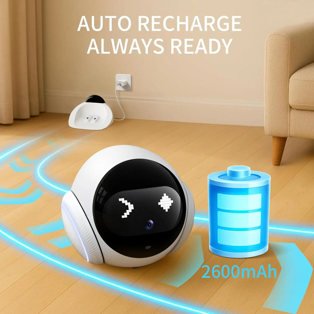 1080P HD Movable Pet Camera with 2.4GHz WiFi, Motion Tracking, Laser Toy, Two-Way Audio, App Controlled - Robot Companion Monitor for Dogs and Cats Home Security FLIPSTYLEZLLC