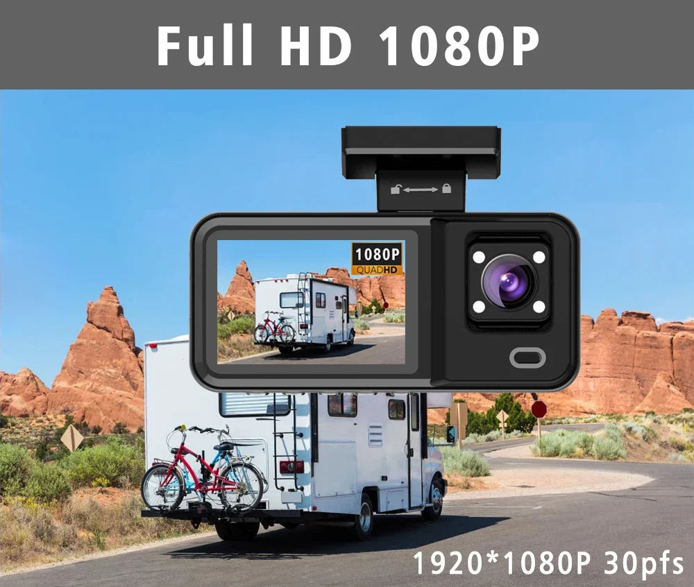 3 Channel WIFI Car DVR HD 1080P Cabin Vehicle Dash Cam Three Way Camera DVRs Recorder Video