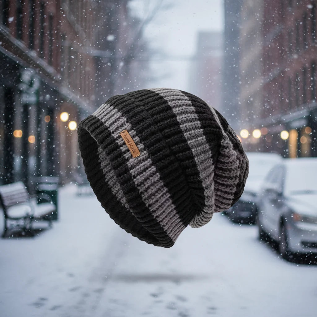 Unisex Stacking Knitted Beanie Cap – Winter Warm Striped Hip-Hop Bonnet Hat FitiqueFit