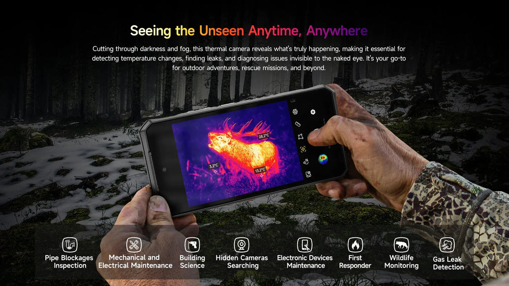 Ulefone Armor 28 Ultra 5G AI Thermal Imaging Rugged Phone Dimensity 9300+ 1TB ROM 32GB RAM Android Smartphone