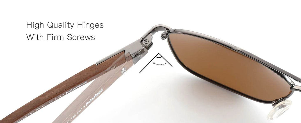 ZENOTTIC Trend Wood Polarized Sunglasses for Men 100% UV Protection Fishing Driving Golf Pilot Shade Sun Glasses