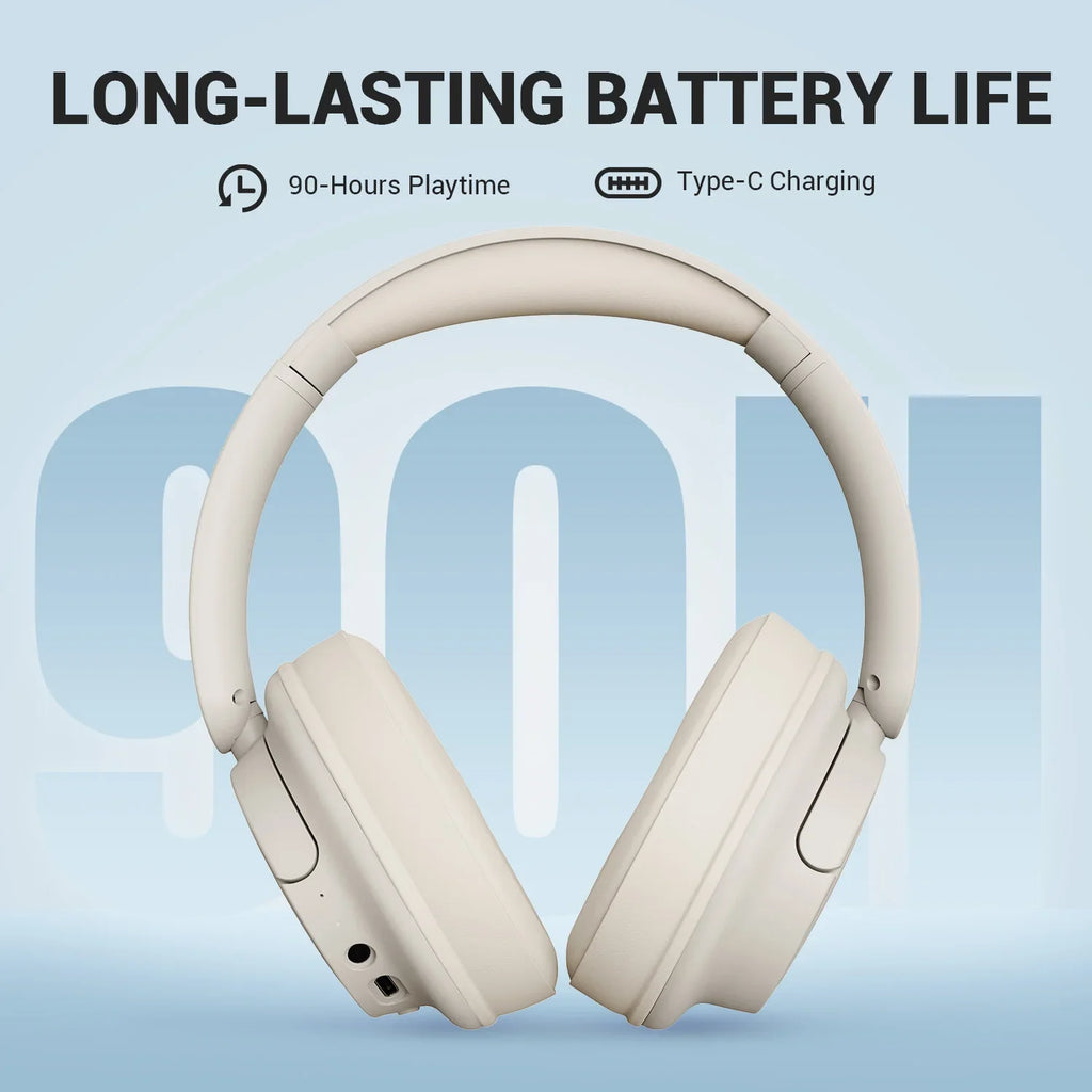 Oneodio Super EQ V16 Wireless Headphones Bluetooth 5.3 Over Ear Headset With Mic Bass/Pop Mode Hi-Res Foldable Headphones 90H