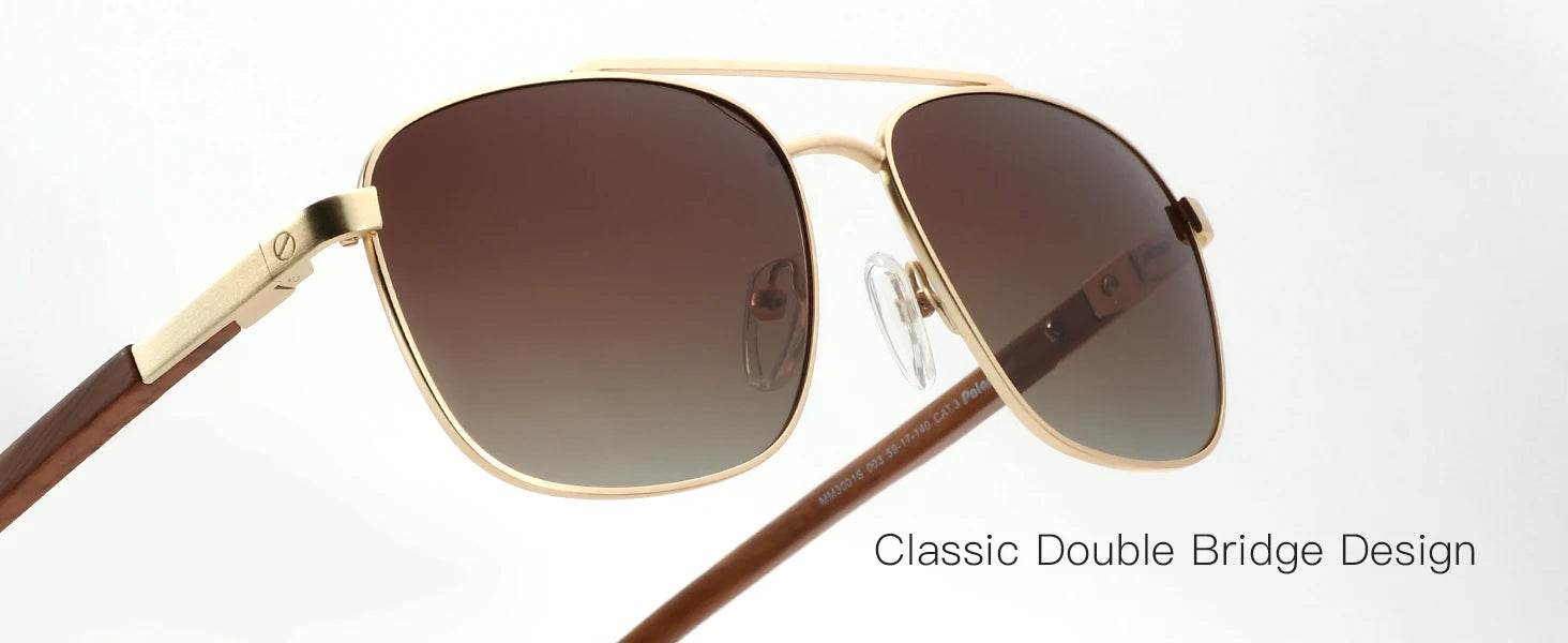 ZENOTTIC Trend Wood Polarized Sunglasses for Men 100% UV Protection Fishing Driving Golf Pilot Shade Sun Glasses