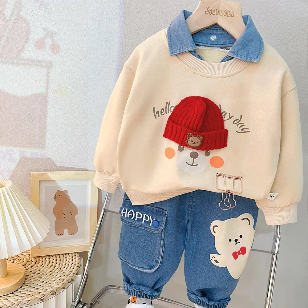 New Spring Autumn Baby Girl Clothes Suit Boys Outfits Children Fashion T-Shirt Pants 2Pcs/Sets Toddler Costume Kids Tracksuits NS Superstore