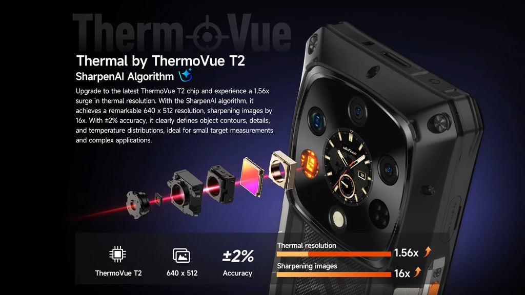 Ulefone Armor 28 Ultra 5G AI Thermal Imaging Rugged Phone Dimensity 9300+ 1TB ROM 32GB RAM Android Smartphone