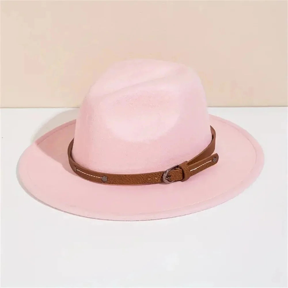 Unisex Wool Fedora – Flat-Brim Felt Hat for Fall & Winter FitiqueFit