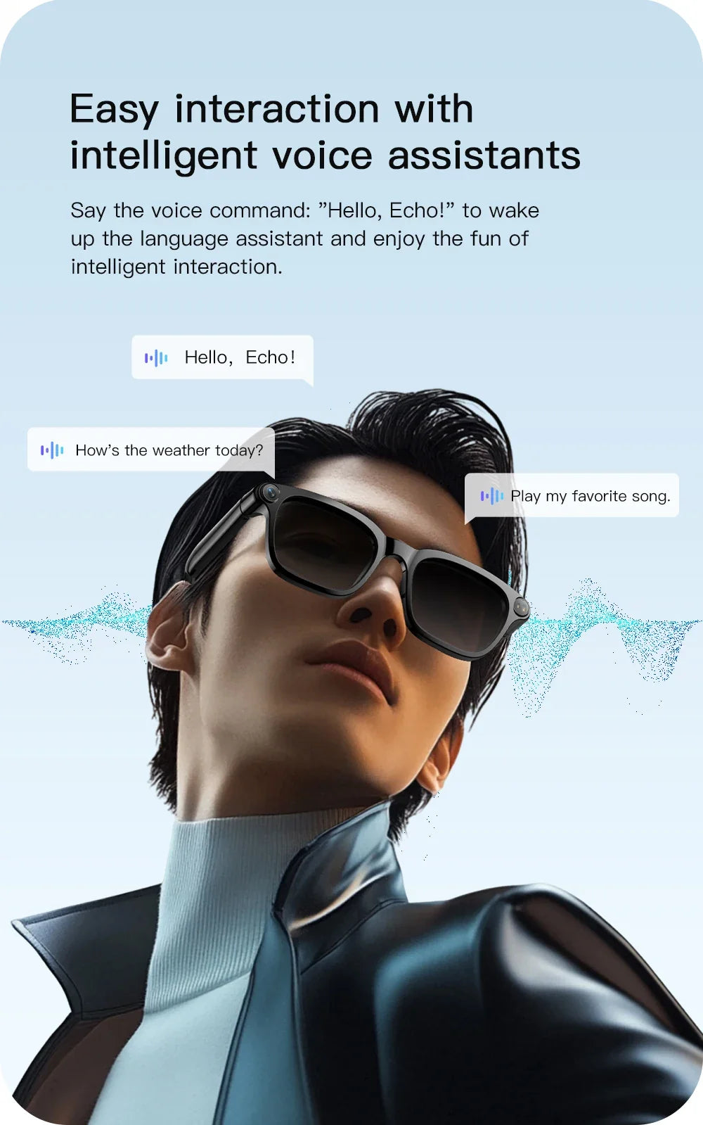 LIGE Smart Glasses HD Photo Video Open AI Record Translation Touch Photochromic Lenses Bluetooth Call Music Multifunction Glasses