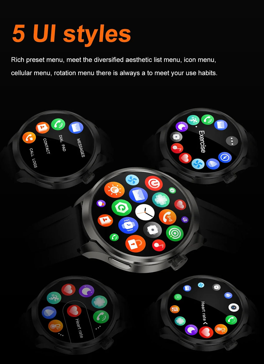 New GPS Sports NFC Fashion Smartwatch Men's 1.85 "AMOLED Screen Heart Rate Blood Pressure Health Smart Watch For Huawei IOS