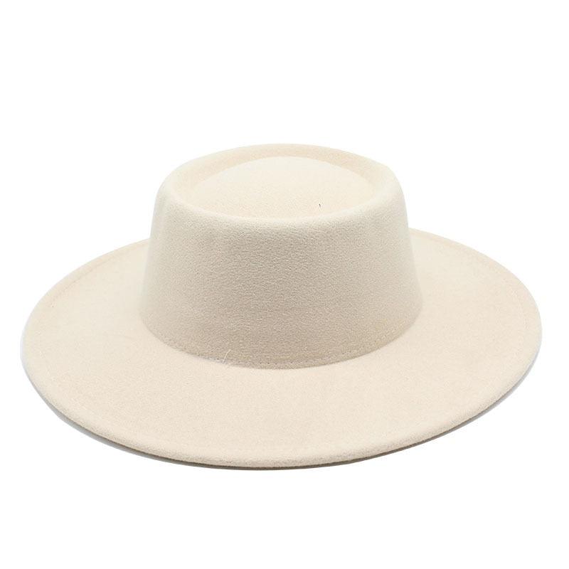 Simple Classic Unisex Fedora Hats Men Women Wide Brim Wool Jazz Hats Elegant Fedoras Hat for Women Lady Wide Brim Autumn Winter Cap Vintage Style Dress Formal Hat For Various Occasions 56-58CM Stevvex