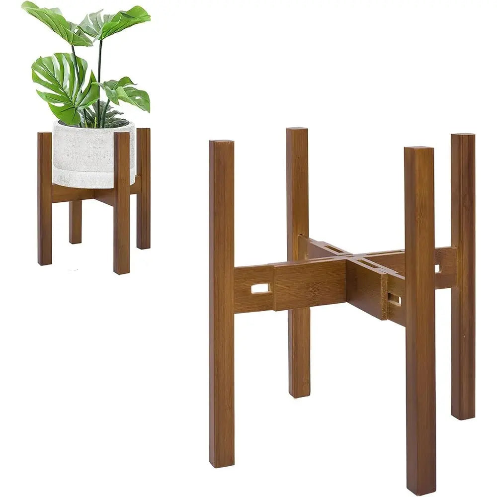 Versatile Bamboo Plant Stand for Indoor Use, Supports Pots 8-12 Inches (Plant and Pot Not Included) FLIPSTYLEZLLC
