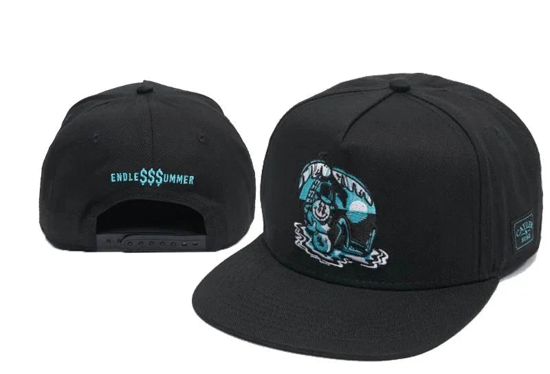 Skull Hand Snapback Hat – Flat Bill Adjustable Baseball Cap FitiqueFit