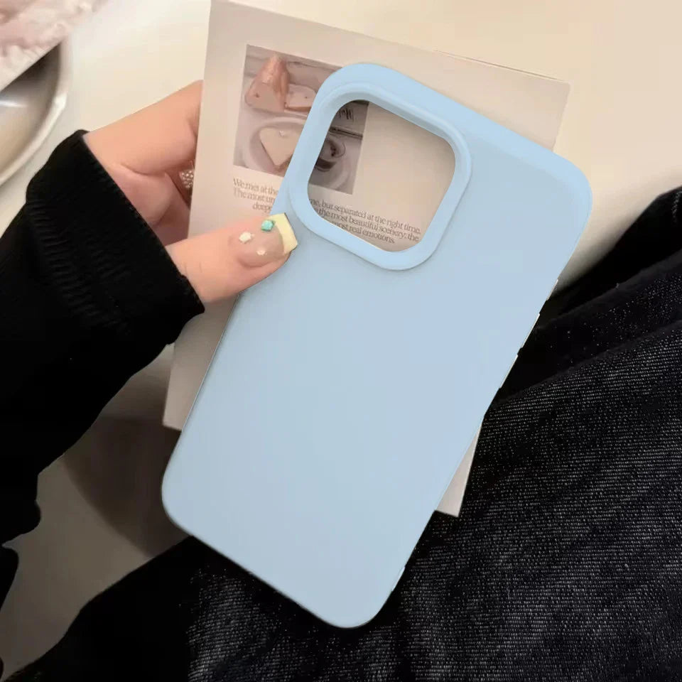 Dopamine-Inspired Silicone Solid Color Simple Fashion Phone Case For iPhone