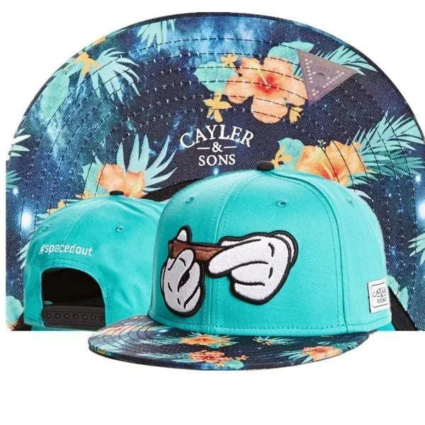 Skull Hand Snapback Hat – Flat Bill Adjustable Baseball Cap FitiqueFit