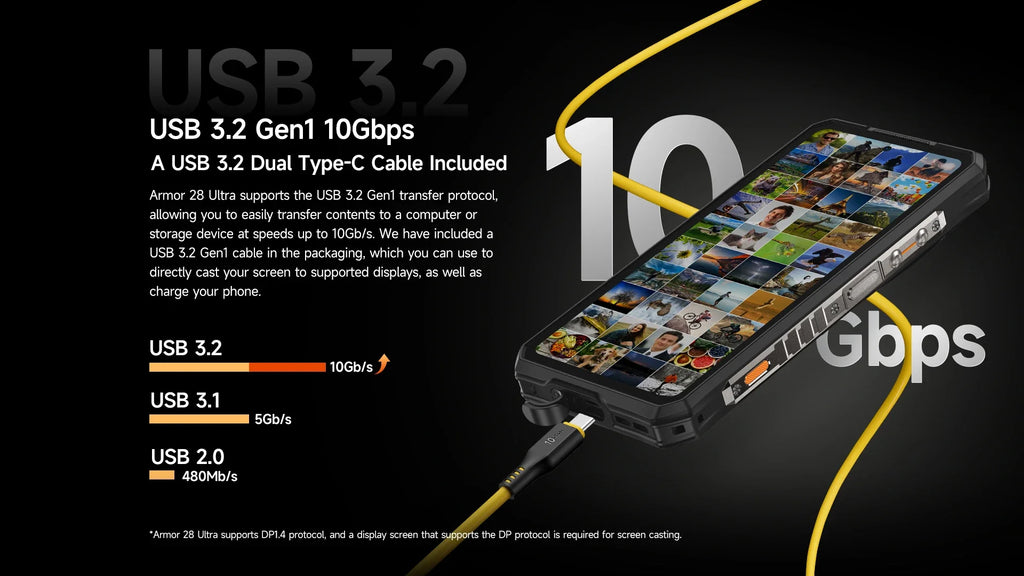 Ulefone Armor 28 Ultra 5G AI Thermal Imaging Rugged Phone Dimensity 9300+ 1TB ROM 32GB RAM Android Smartphone