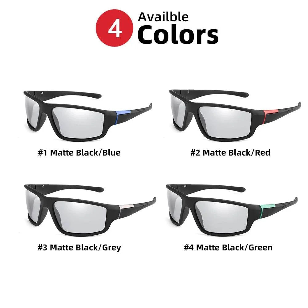 VIVIBEE Men Photochromic Sunglasses Black Sports Goggles Women Color Changing Polarized Driving 2024 Discoloration Sun Glasses