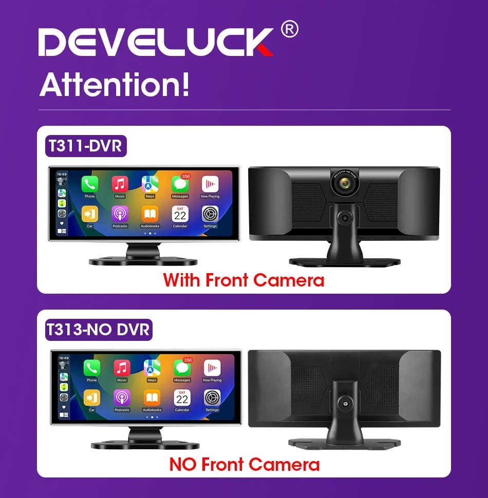 11.26 inch Dash Cam 4K Car DVR Wireless CarPlay & Android Auto GPS Navigation Video Recorder Dashboard Dual Lens WIFI FM AUX