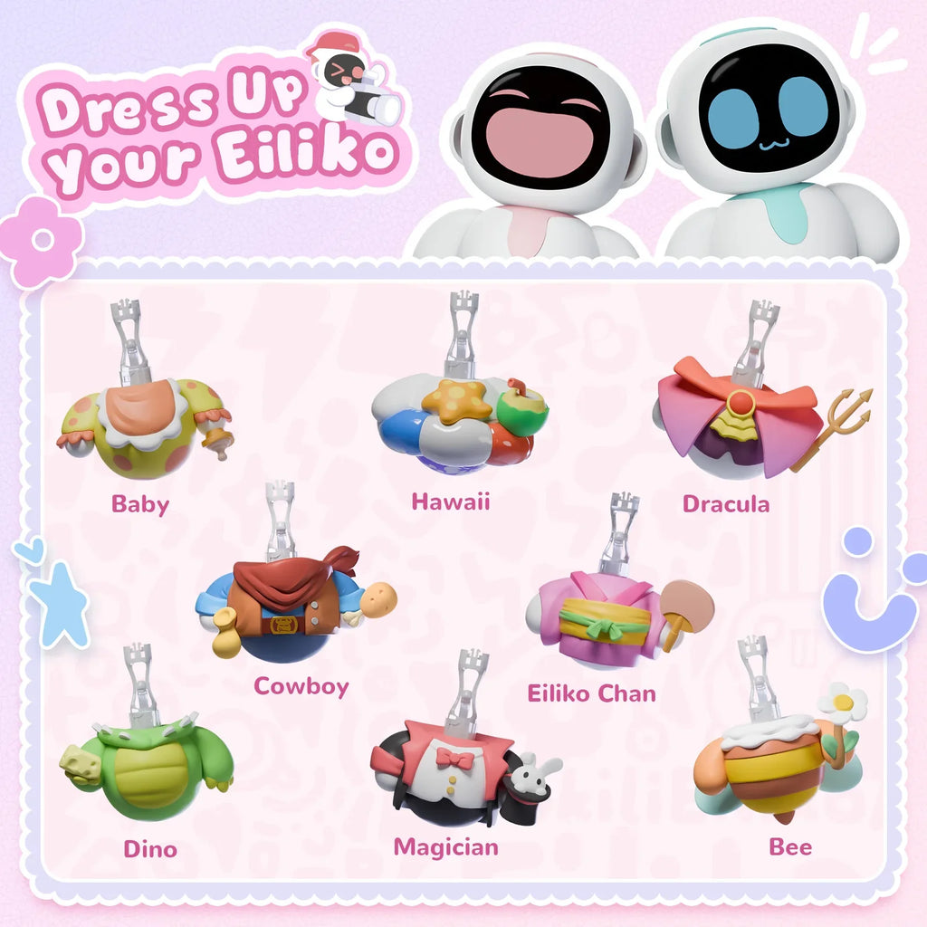 Eiliko Coral Pink - Your Tiny AI Charm Robot That Matches Every Daily Outfit, Fun Electronic Pendant Toys, for Couples and Best Friends. FLIPSTYLEZLLC