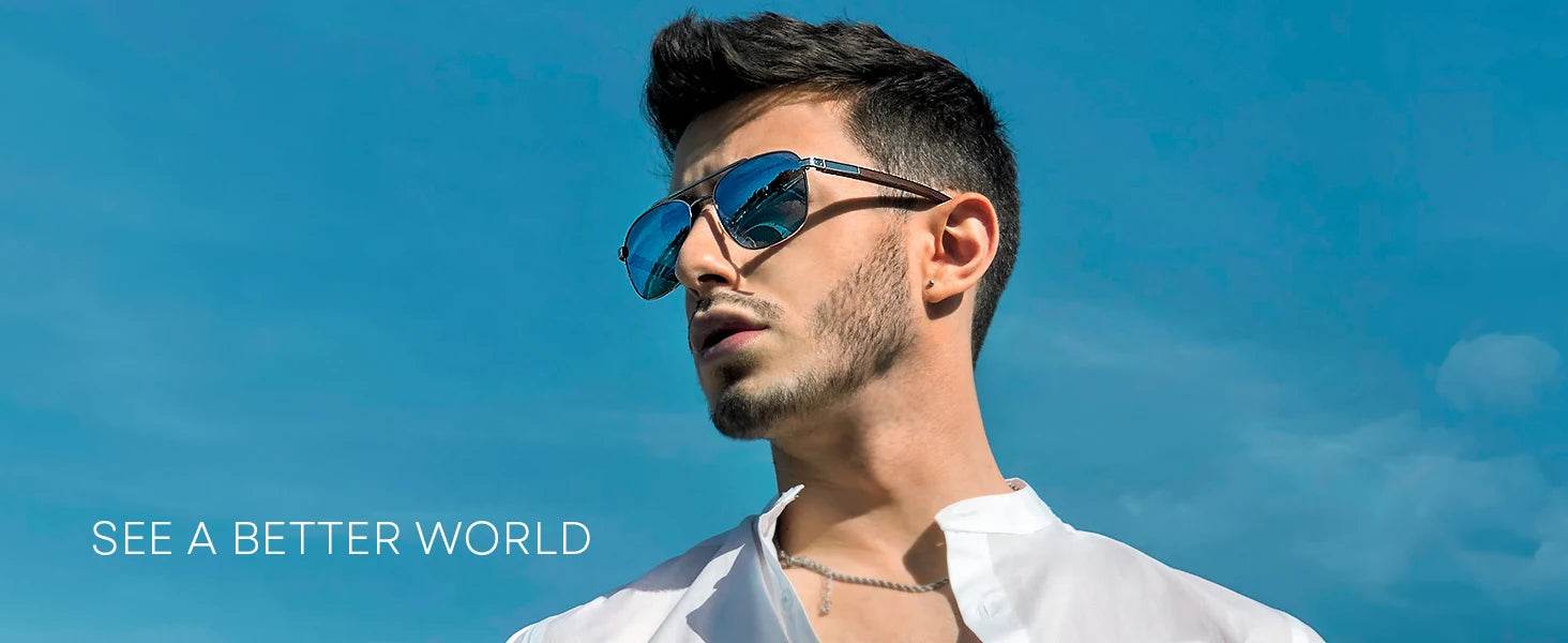 ZENOTTIC Trend Wood Polarized Sunglasses for Men 100% UV Protection Fishing Driving Golf Pilot Shade Sun Glasses