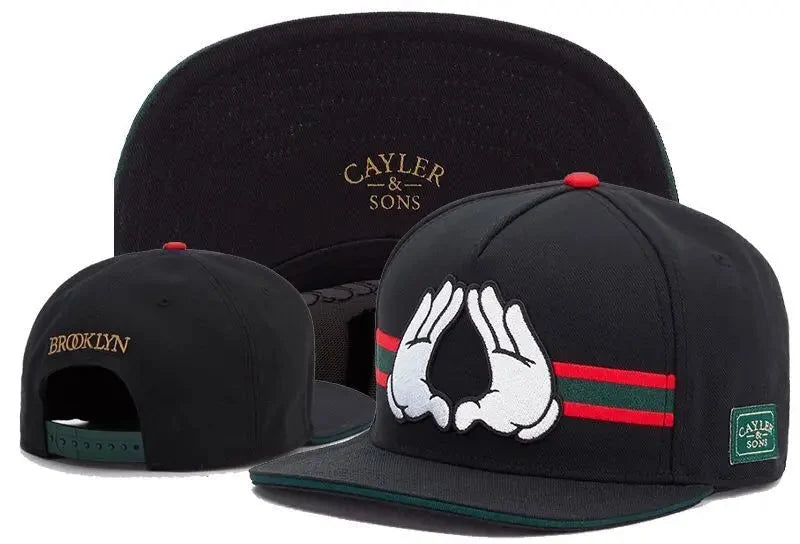 Skull Hand Snapback Hat – Flat Bill Adjustable Baseball Cap FitiqueFit