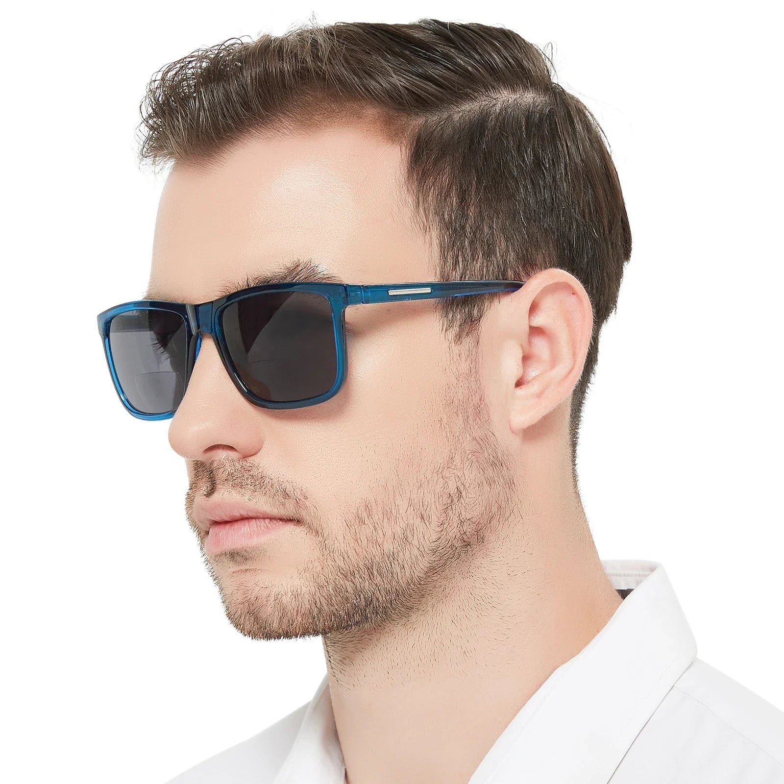 MARE AZZURO Large Square Sunglasses Reading Glasses For Men Optical Eyeglasses Frame Hyperopia Reading Glasses