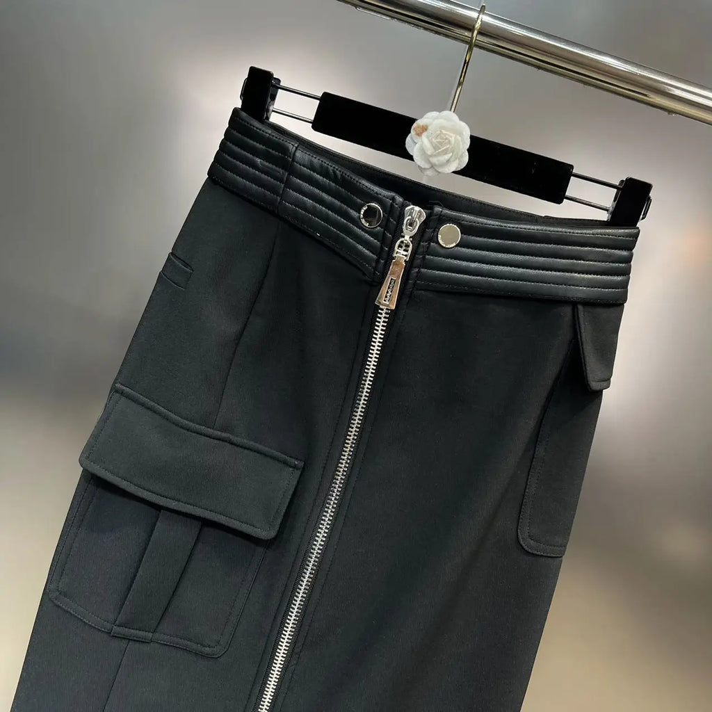Structured Moto Jacket + Cargo Skirt Set