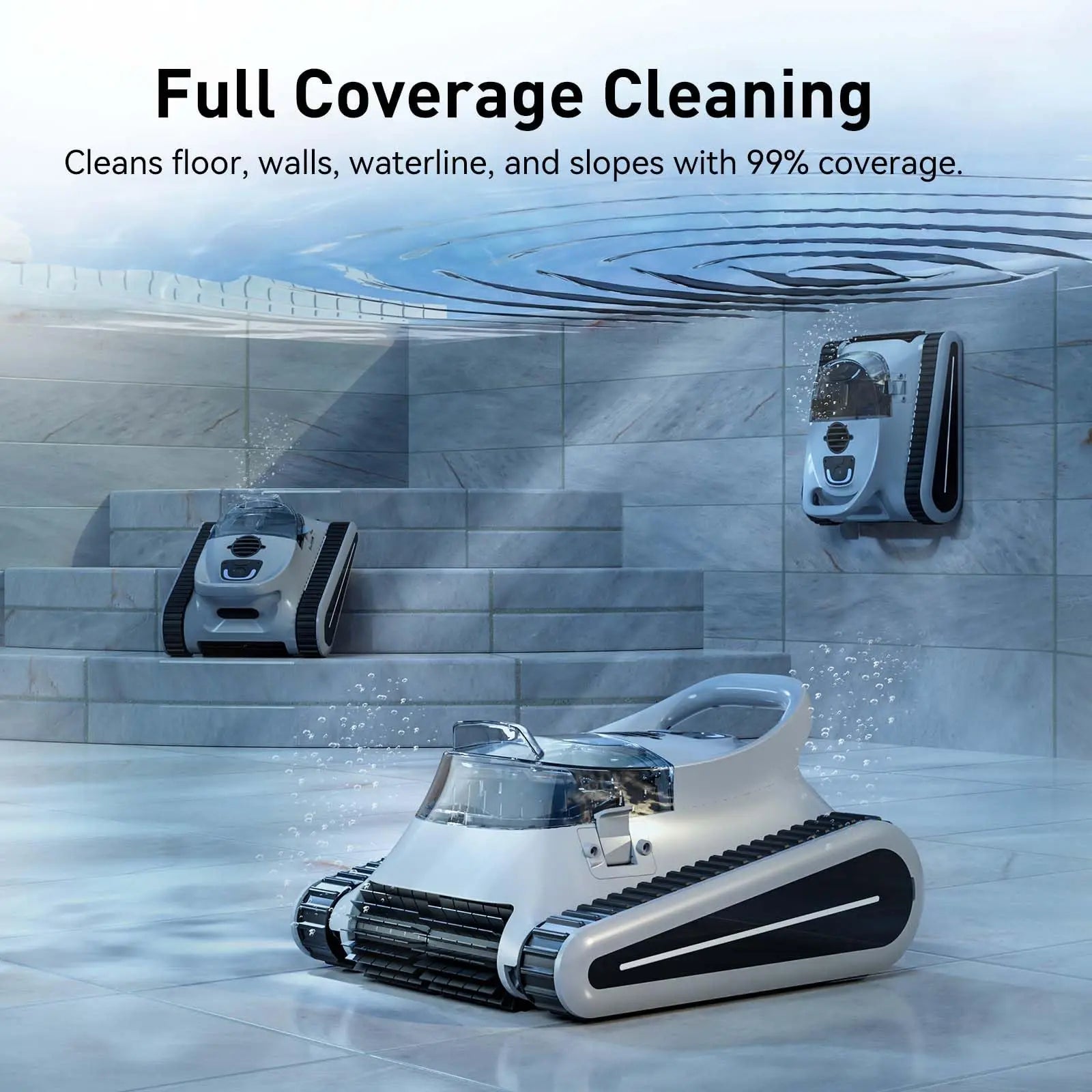 (2025 New) Seauto Crab Pro Cordless Robotic Cleaner, for Inground Pools up to 2000 Sq.ft, All and Waterline Cleaning Vacuum FLIPSTYLEZLLC