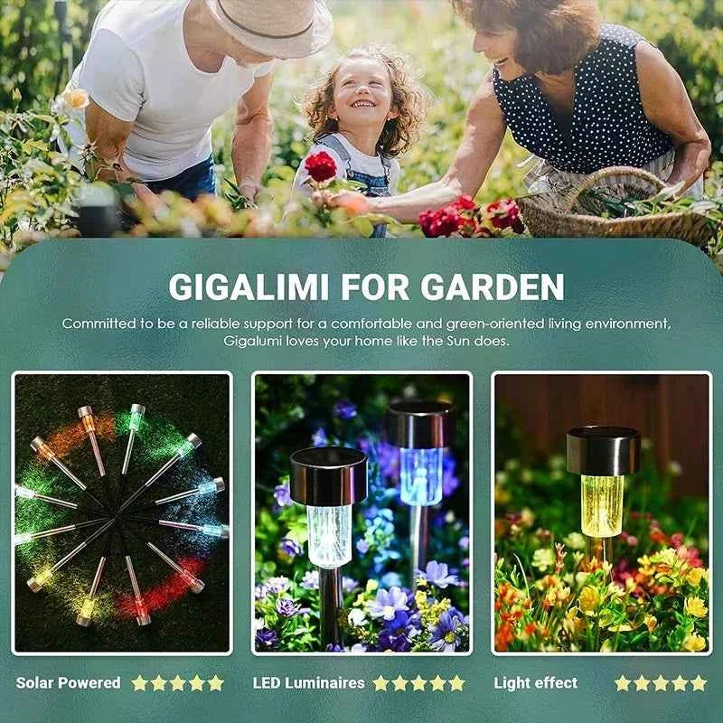 10-Pack Solar Outdoor Lights Garden Lanterns