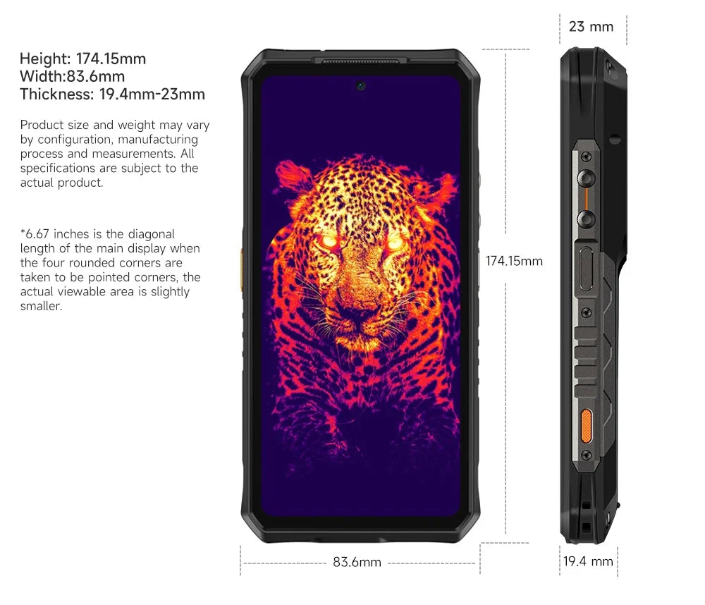 Ulefone Armor 28 Ultra 5G AI Thermal Imaging Rugged Phone Dimensity 9300+ 1TB ROM 32GB RAM Android Smartphone