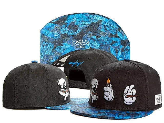 Skull Hand Snapback Hat – Flat Bill Adjustable Baseball Cap FitiqueFit