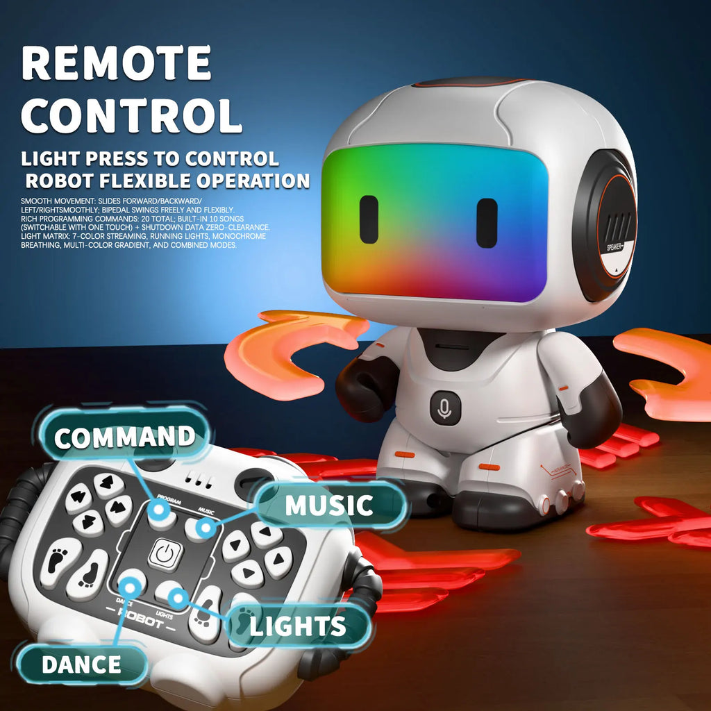 Intelligent Remote Control Robot, Interactive Recording, Lighting, Music, Dance Toys, Birthday Gifts for Boys and Girls FLIPSTYLEZLLC
