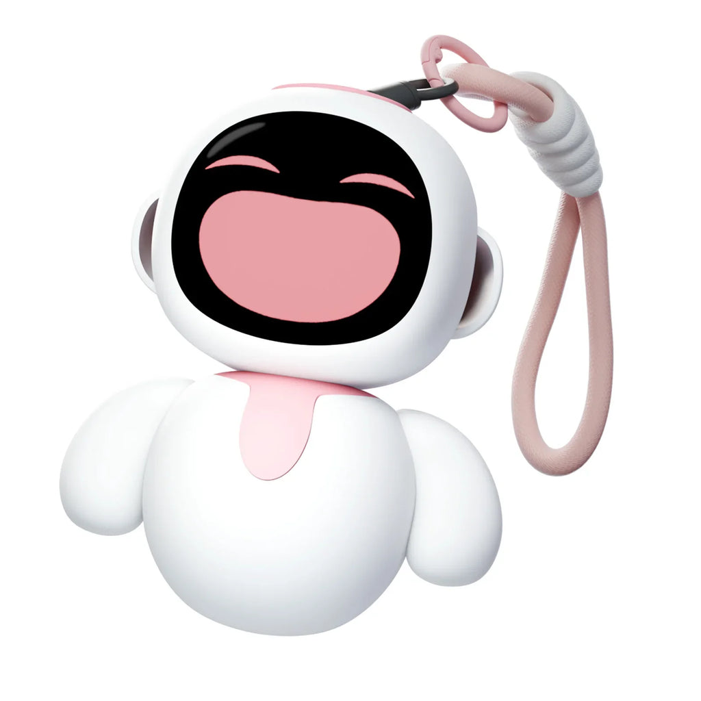 Eiliko Coral Pink - Your Tiny AI Charm Robot That Matches Every Daily Outfit, Fun Electronic Pendant Toys, for Couples and Best Friends. FLIPSTYLEZLLC