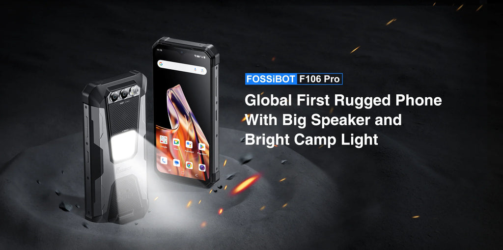 FOSSIBOT F106 PRO MTK G85 4G Android 14 15GB(8+7GB Extended) 256GB ROM Rugged Smartphone 12000mAh Battery 48MP Camera