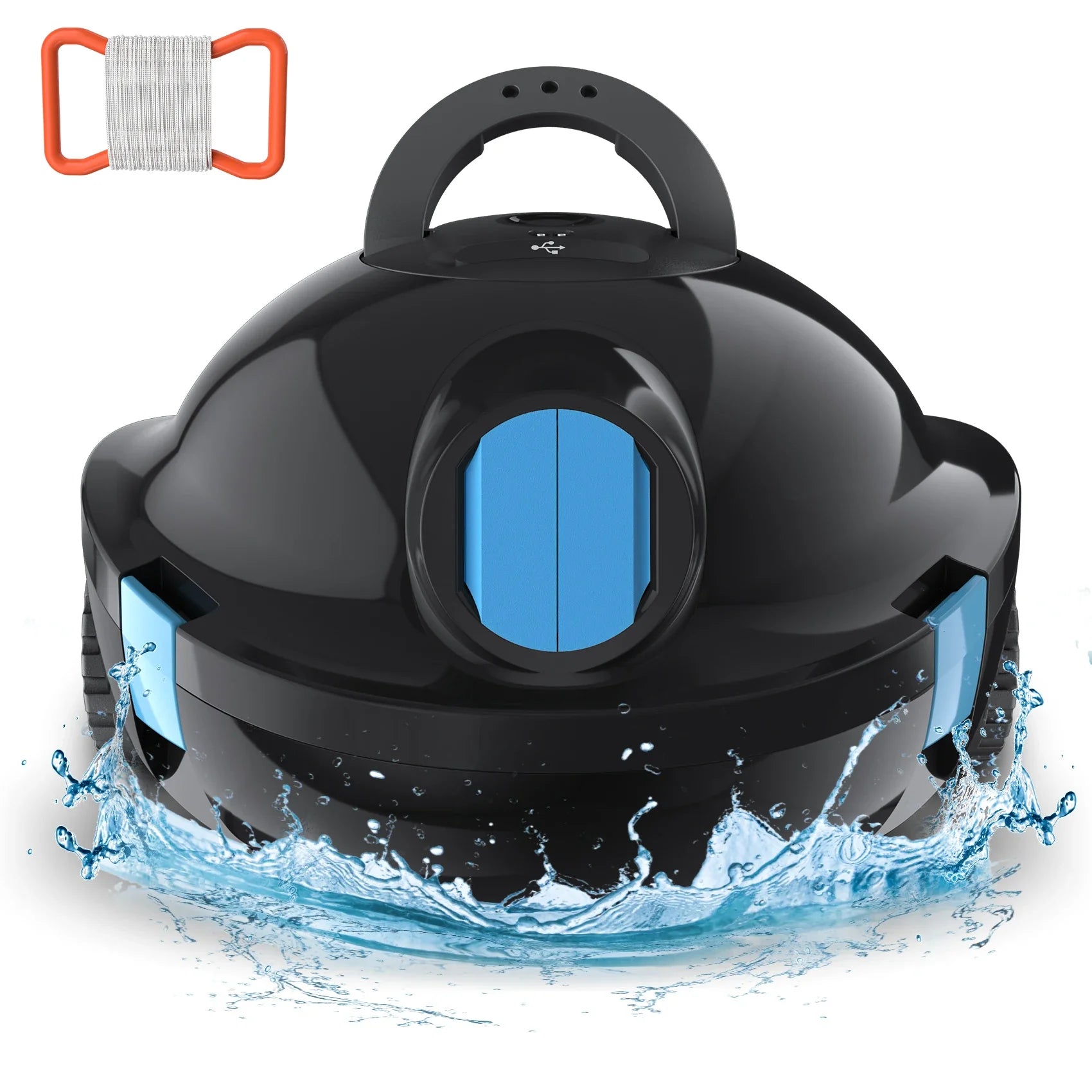 INSE Y10 Cordless Robotic Pool Cleaner,90 Mins Runtime,Self-Parking, for Above/Inground Pools Up to 65ft/1100 Sq.Ft (Black)) FLIPSTYLEZLLC