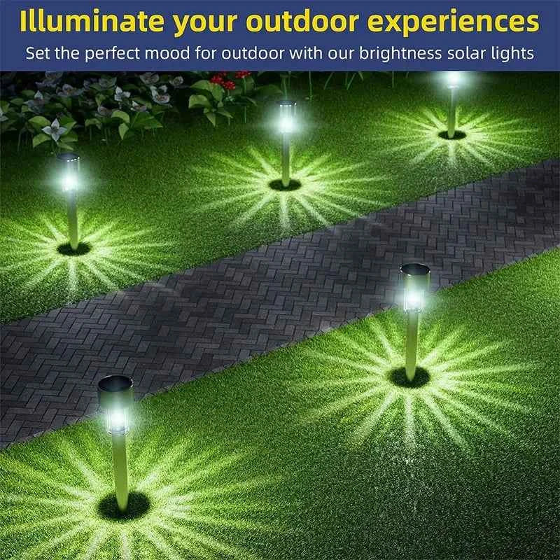 10-Pack Solar Outdoor Lights Garden Lanterns