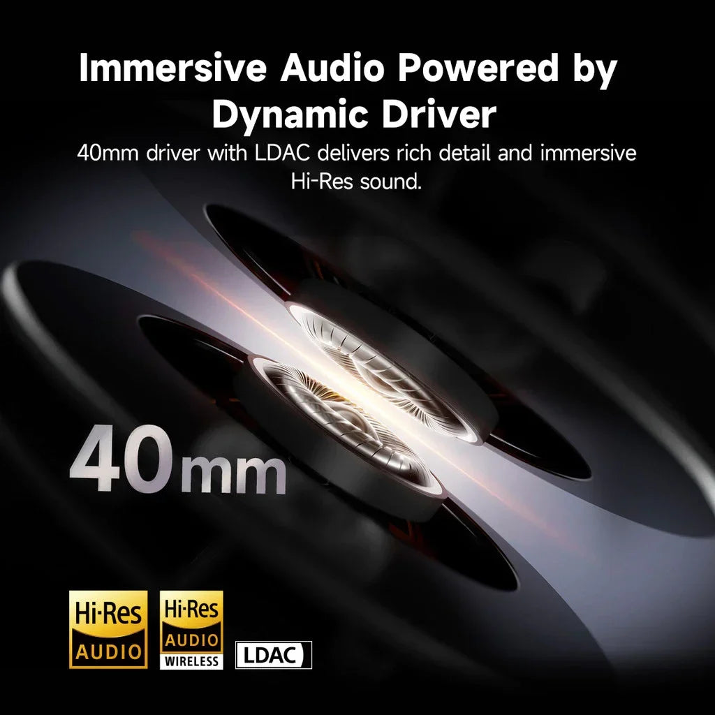 Edifier ANC Wireless Headphone Bluetooth 6.1 Over-ear Headset -49dB Noise Cancelling Earphone Hi-Res Audio
