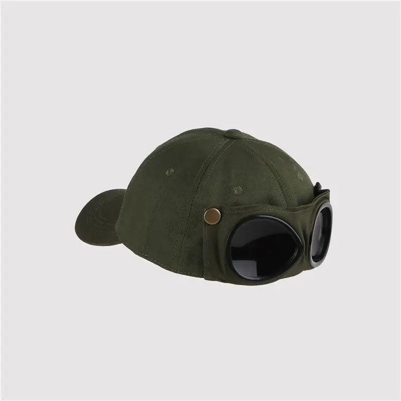 Aviator Baseball Cap – Unisex Summer Hat with Built-In Sunglasses FitiqueFit