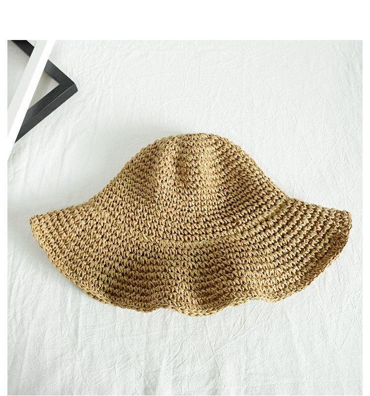 New Girl Sun Hat Unique Trendy Women's Sun Protection Hat Wide Brim Floppy Summer Hats Women Retro Casual Straw Bucket Hat Comfortable Soft Every Day Travel Hat Stevvex